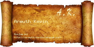 Armuth Kevin névjegykártya
